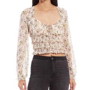Free People Lolita Floral Print Top